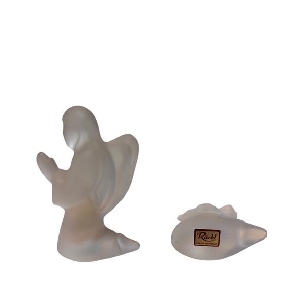 FROSTED GLASS PRAYING ANGEL - Picture 1 of 1